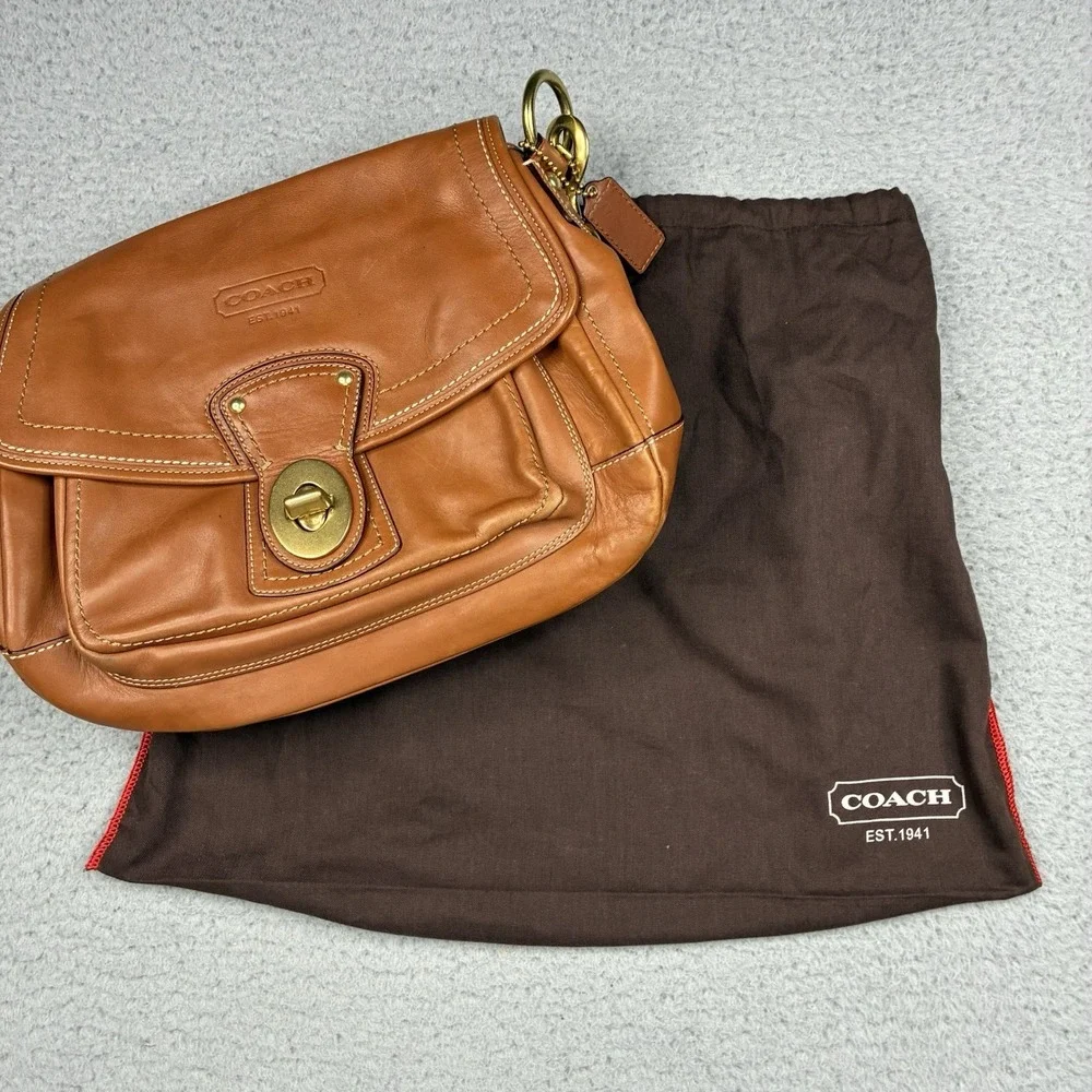 Coach Legacy Ali Brown Leather Shoulder Bag F12854 65th Anniversary Purse